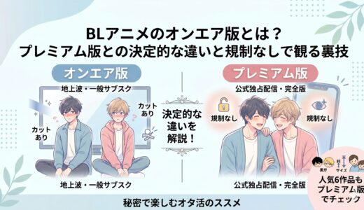 BLアニメのオンエア版とは？プレミアム版との決定的な違いと規制なしで観る方法