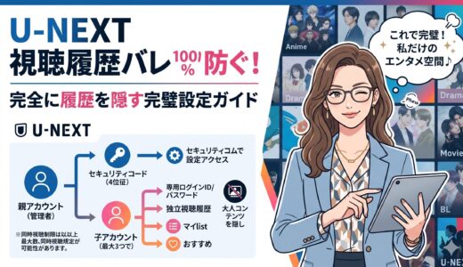 【完全ガイド】U-NEXTで家族にバレない！ファミリーアカウントとセキュリティコードの鉄則