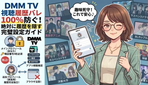 【完全ガイド】DMM TVで家族と共有してもバレない！プロフィール分けとセキュリティコードの鉄則